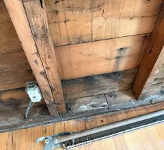 разобрали, стену, каркасного, дома, которому, почти, 100, лет, стена