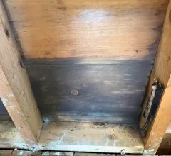 разобрали, стену, каркасного, дома, которому, почти, 100, лет, стена